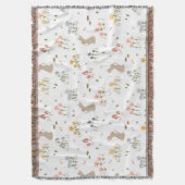 Happy Easter Bunny Wildflowers Schattigee Kinder S Deken (Voorkant Verticaal)