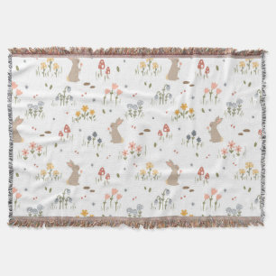 Happy Easter Bunny Wildflowers Schattigee Kinder S Deken