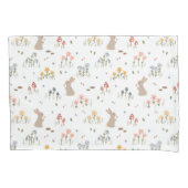 Happy Easter Bunny Wildflowers Schattigee Kinder S Kussensloop (Voorkant)