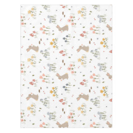 Happy Easter Bunny Wildflowers Schattigee Kinder v Tafelkleed