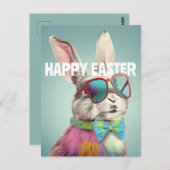 Happy Easter Bunny with Sunglasses Funny Briefkaart (Voorkant / Achterkant)