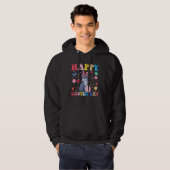 Happy Easter Bunny Wolf  Easter Day Groovy Hoodie (Voorkant volledig)