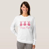 Happy Easter Bunny Womens Pullover-T-shirt T-shirt (Voorkant volledig)
