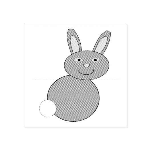 Happy Easter Bunny Wood Art Stamp Rubberstempel (Afrduk)