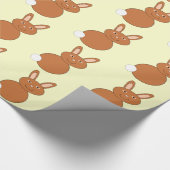 Happy Easter Bunny Wrapping Paper Cadeaupapier (Hoek)