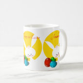 Happy Easter Bunny Yellow Koffiemok (Voorkant rechts)