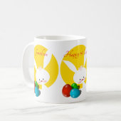 Happy Easter Bunny Yellow Koffiemok (Voorkant links)
