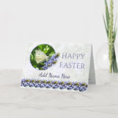 Happy Easter Butterfly Custom Wenskaart Feestdagen Kaart (Voorkant)