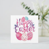 Happy Easter CarD Colorful personalized card Feestdagenkaart (Staand voorkant)