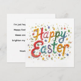 Happy Easter CarD Colorful personalized card Feestdagenkaart