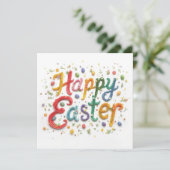 Happy Easter CarD Colorful personalized card Feestdagenkaart (Staand voorkant)