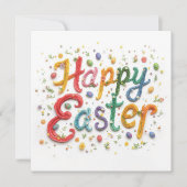 Happy Easter CarD Colorful personalized card Feestdagenkaart (Voorkant)