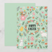 Happy Easter Card  Feestdagenkaart (Voorkant / Achterkant)
