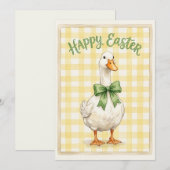 Happy Easter Card With White Duck Feestdagenkaart (Voorkant / Achterkant)
