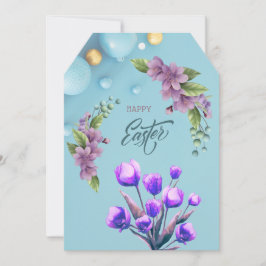 Happy Easter cardto attach to your flowers Bedankkaart