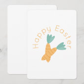 Happy Easter Carrot Bunch Kaart (Voorkant / Achterkant)