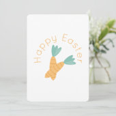 Happy Easter Carrot Bunch Kaart (Staand voorkant)