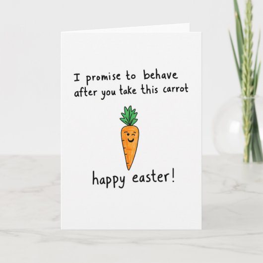 Happy Easter Carrot Friend Card Kaart (Voorkant)