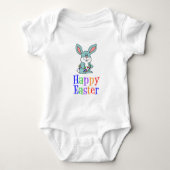 Happy Easter Cartoon Bunny Romper (Voorkant)