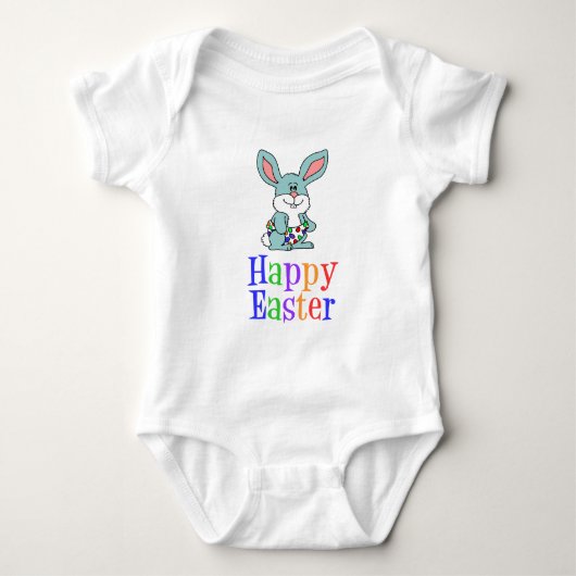 Happy Easter Cartoon Bunny Romper (Voorkant)