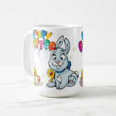 Happy Easter Cartoon Koffiemok (Voorkant links)