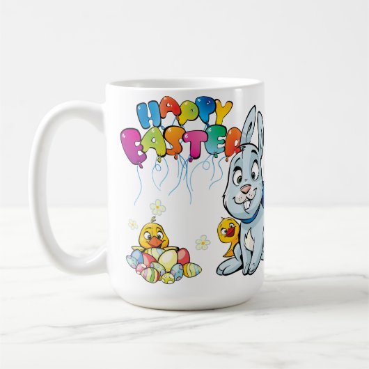 Happy Easter Cartoon Koffiemok (Links)