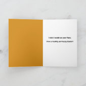 Happy Easter Cat in konijnenoren en gezichtsmasker Feestdagen Kaart (Binnen)