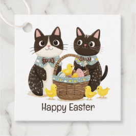 Happy Easter Cats Paasmand Baby Chicks Bedankjes Labels