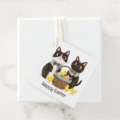 Happy Easter Cats Paasmand Baby Chicks Bedankjes Labels (In situ)