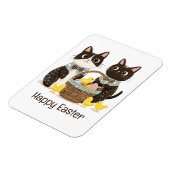 Happy Easter Cats Paasmand Baby Chicks Magneet (Linkerzijde)