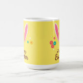 Happy Easter Celebration Kaart met Bunny Ears Koffiemok (Center)