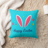 Happy Easter Celebration Kaart met Bunny Ears Kussen (Deken)