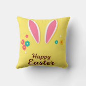 Happy Easter Celebration Kaart met Bunny Ears Kussen (Achterkant)