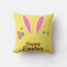 Happy Easter Celebration Kaart met Bunny Ears Kussen