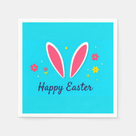 Happy Easter Celebration Kaart met Bunny Ears Servet