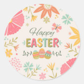 Happy Easter Celebration Ronde Sticker (Voorkant)