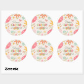 Happy Easter Celebration Ronde Sticker (Vel)