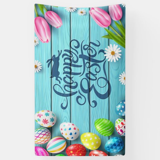 Happy Easter Celebration Spandoek (Verticaal)