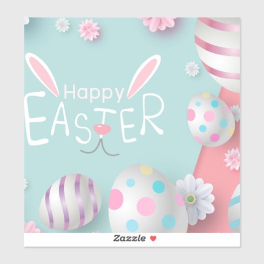 Happy Easter Celebration Sticker (Vel)