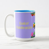 Happy Easter Celebration Two Tone Coffee Mok (Links)
