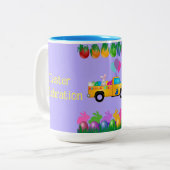 Happy Easter Celebration Two Tone Coffee Mok (Voorkant links)