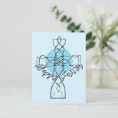 Happy Easter Celtic Knot Cross Briefkaart (Staand voorkant)