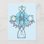 Happy Easter Celtic Knot Cross Briefkaart (Voorkant)