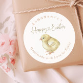 Happy Easter Chic Watercolor Ronde Sticker