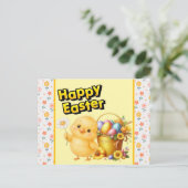 Happy Easter Chick  Briefkaart (Staand voorkant)