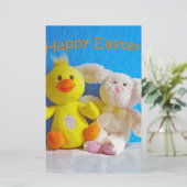 Happy Easter Chick + Bunny Briefpapier (Staand voorkant)