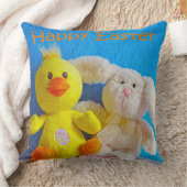 Happy Easter Chick + Bunny Kussen (Deken)