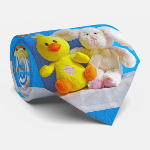 Happy Easter Chick + Bunny Stropdas