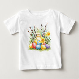 Happy Easter Chick Eggs Bloemen T-shirt