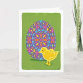 Happy Easter Chick en Egg Kaart (Voorkant)